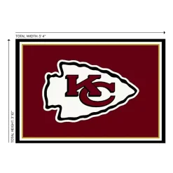 Kirklands Home Area Rugs|Kansas City Chiefs Area Rug, 4x6 Red