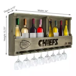 Kirklands Home Shelves|Kansas City Chiefs Reclaimed Wood Bar Shelf Gray