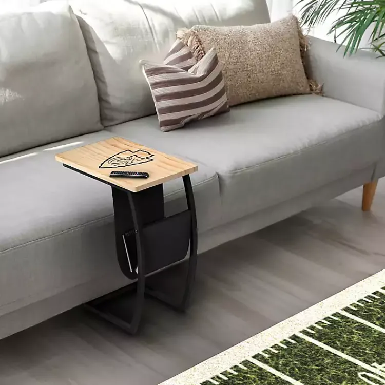 Kirklands Home Accent & End Tables|Kansas City Chiefs Wood C-Table Tan