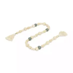 Hot Kara Blue Beaded Wood Polygon Decorative Garland Decorative Accents