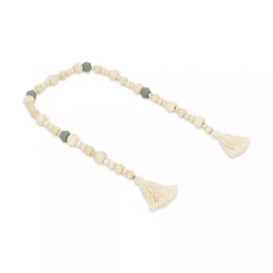 Hot Kara Blue Beaded Wood Polygon Decorative Garland Decorative Accents