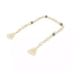 Hot Kara Blue Beaded Wood Polygon Decorative Garland Decorative Accents