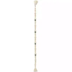 Hot Kara Blue Beaded Wood Polygon Decorative Garland Decorative Accents