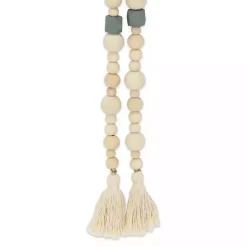 Hot Kara Blue Beaded Wood Polygon Decorative Garland Decorative Accents