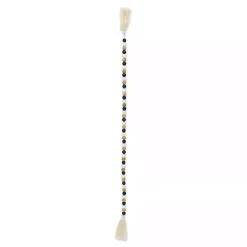 Hot Kara Brown and Blue Beaded Wood Decorative Garland Decorative Accents