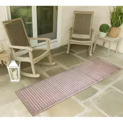 Kirklands Home Outdoor Rugs|Kaya Natural Gradient Indoor/Outdoor Runner, 2x7 Tan