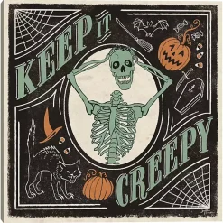 Outlet Keep It Creepy Skeleton Canvas Art Print Halloween