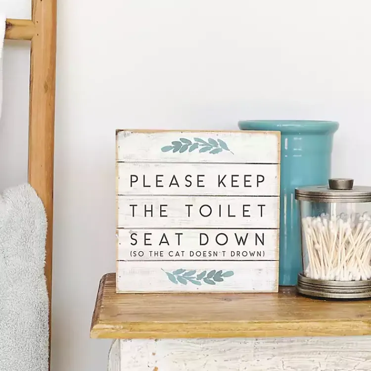 Kirklands Home Wall Quotes & Signs|Keep the Seat Down Wall Plaque