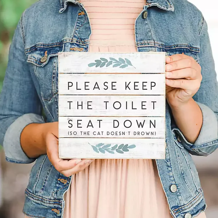 Kirklands Home Wall Quotes & Signs|Keep the Seat Down Wall Plaque