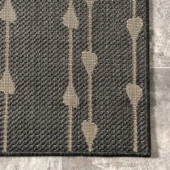 Kirklands Home Area Rugs|Kendall Gray Vertical Teardrop Outdoor Rug, 5x8