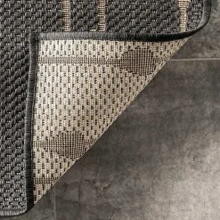 Kirklands Home Area Rugs|Kendall Gray Vertical Teardrop Outdoor Rug, 5x8