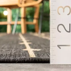 Kirklands Home Area Rugs|Kendall Gray Vertical Teardrop Outdoor Rug, 5x8