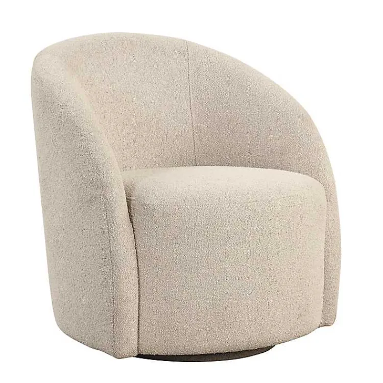 Kirklands Home Accent Chairs|Khaki Boucle Danielle Accent Chair Tan