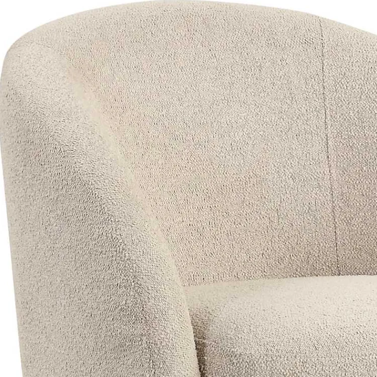 Kirklands Home Accent Chairs|Khaki Boucle Danielle Accent Chair Tan