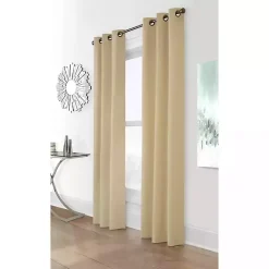 Kirklands Home Curtains & Drapes|Khaki Room Darkening Curtain Panel Set, 63 in. Tan