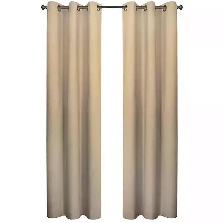 Kirklands Home Curtains & Drapes|Khaki Room Darkening Curtain Panel Set, 95 in. Tan