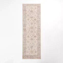 Kirklands Home Area Rugs|Kira Traditional Washable Runner, 2x7 Ivory