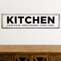 Kirklands Home Wall Quotes & Signs|Kitchen Good Food Good Friends Good Times Plaque White
