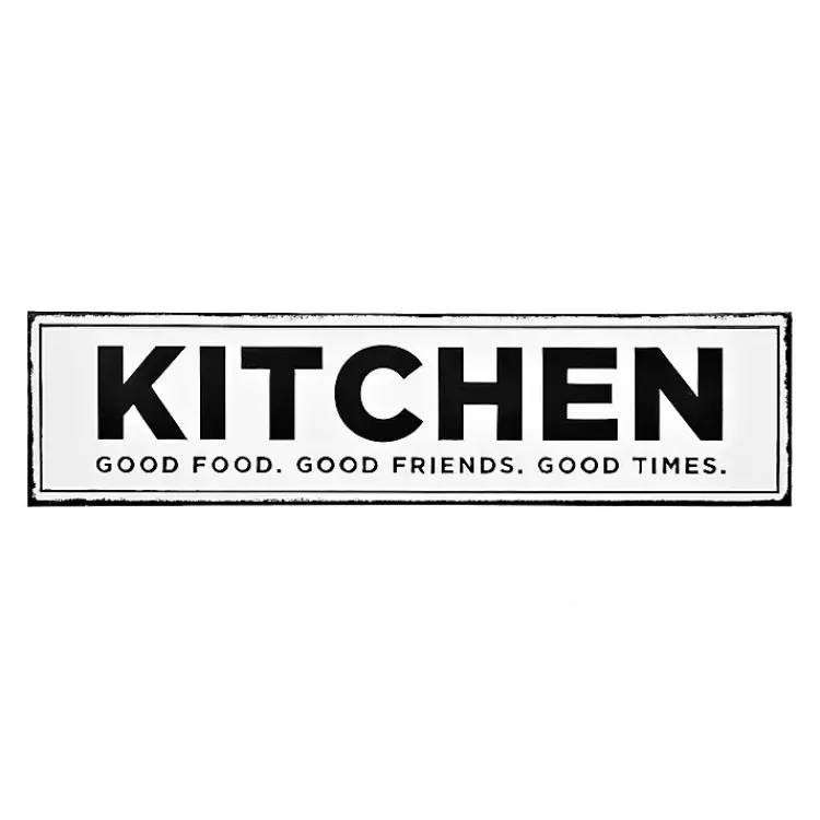 Kirklands Home Wall Quotes & Signs|Kitchen Good Food Good Friends Good Times Plaque White