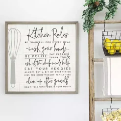 Kirklands Home Wall Quotes & Signs|Kitchen Rules Framed Wall Plaque