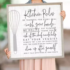 Kirklands Home Wall Quotes & Signs|Kitchen Rules Framed Wall Plaque