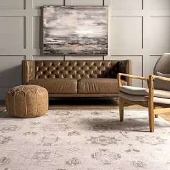 Kirklands Home Area Rugs|Krystin Distressed Washable Area Rug, 5x8 Gray