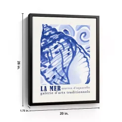 Kirklands Home Canvas Art|La Mer Poster I Framed Canvas Art Print