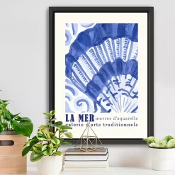 Kirklands Home Canvas Art|La Mer Poster II Framed Canvas Art Print