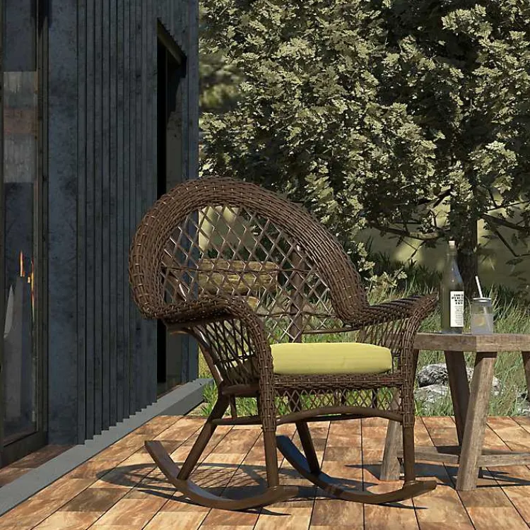 Kirklands Home Outdoor Cushions & Pillows|La Playa Lime Outdoor Chair Cushion Green