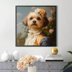 Kirklands Home Canvas Art|Lady Rosalind Ribbonshire Framed Art Print Multi