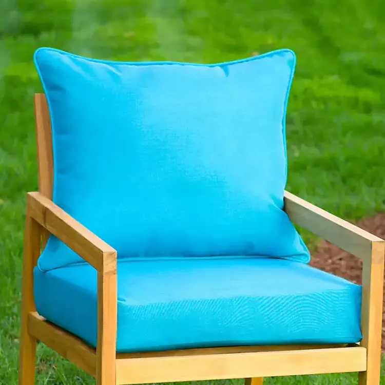 Kirklands Home Outdoor Cushions & Pillows|Lake Texture Outdoor Deep Seat Cushions Blue