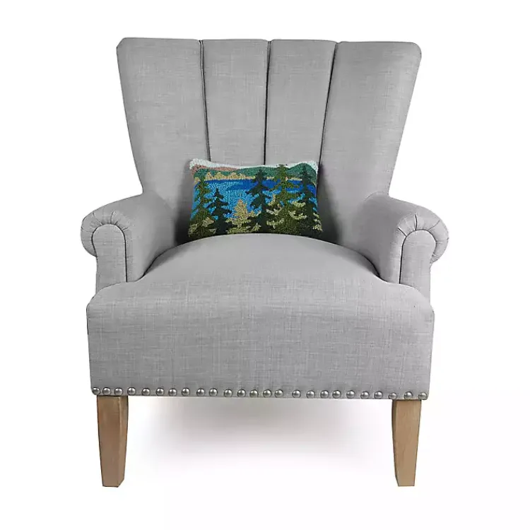 Lake Forest Hooked Wool Lumbar Pillow Pillows