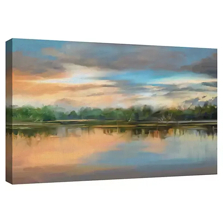 Kirklands Home Canvas Art|Lakeside Light Canvas Art Print Multi