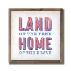 Kirklands Home Wall Plaques|Land of the Free Framed Wood Wall Plaque