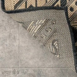 Kirklands Home Outdoor Rugs|Landy Dark Gray Aztec Outdoor Rug, 8x10