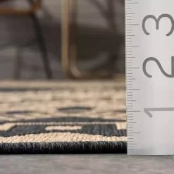 Kirklands Home Outdoor Rugs|Landy Dark Gray Aztec Outdoor Rug, 8x10