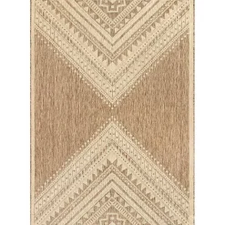 Kirklands Home Outdoor Rugs|Landy Aztec Outdoor Rug, 8x10 Tan