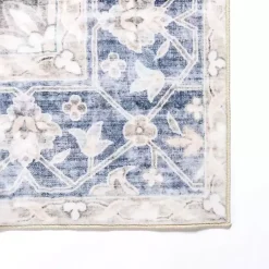 Kirklands Home Area Rugs|Lara Blue Medallion Washable Area Rug, 8x10