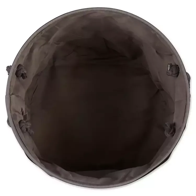 Clearance Large Black Paw Patch Stripe Round Pet Basket Baskets & Boxes