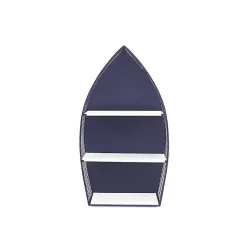 Kirklands Home Shelves|Large Navy and White Rowboat Bookshelf, 30 in.