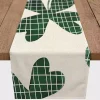 Large Plaid Clover Table Runner, 90 in. St Patricks Day Decorations