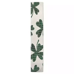 Large Plaid Clover Table Runner, 90 in. St Patricks Day Decorations