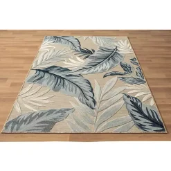 Kirklands Home Outdoor Rugs|Large Print Tropical Leaf Outdoor Area Rug, 5x7