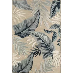 Kirklands Home Outdoor Rugs|Large Print Tropical Leaf Outdoor Area Rug, 7x9