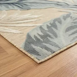 Kirklands Home Outdoor Rugs|Large Print Tropical Leaf Outdoor Area Rug, 7x9