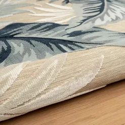 Kirklands Home Outdoor Rugs|Large Print Tropical Leaf Outdoor Area Rug, 7x9