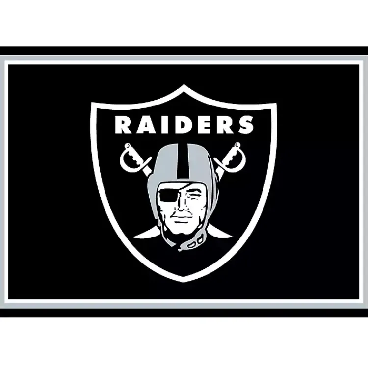 Kirklands Home Area Rugs|Las Vegas Raiders Area Rug, 3x4 Black