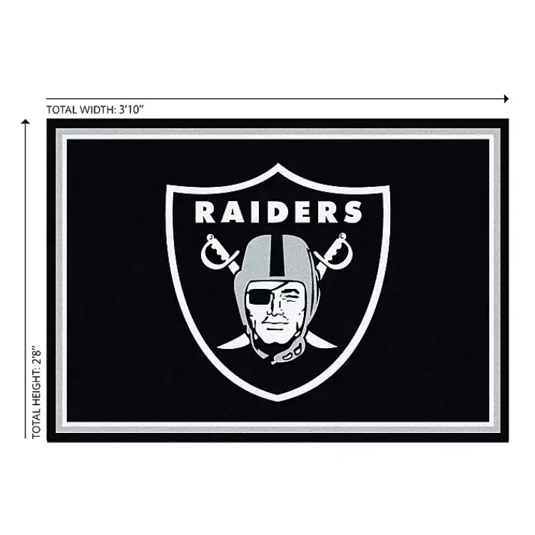Kirklands Home Area Rugs|Las Vegas Raiders Area Rug, 3x4 Black