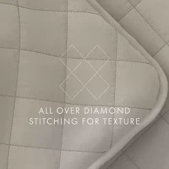 Kirklands Home Quilts|Latte Stitched Diamond 3-pc. King Quilt Set Tan