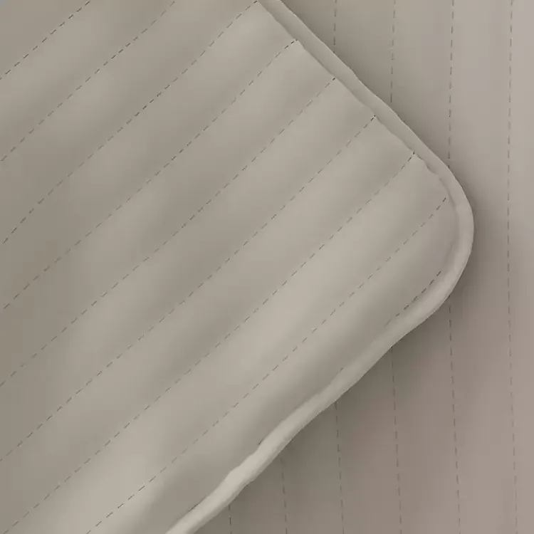 Kirklands Home Quilts|Latte Stitched Stripes 2-pc. Twin Quilt Set Gray